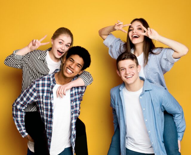 photo of teens posing for a photo