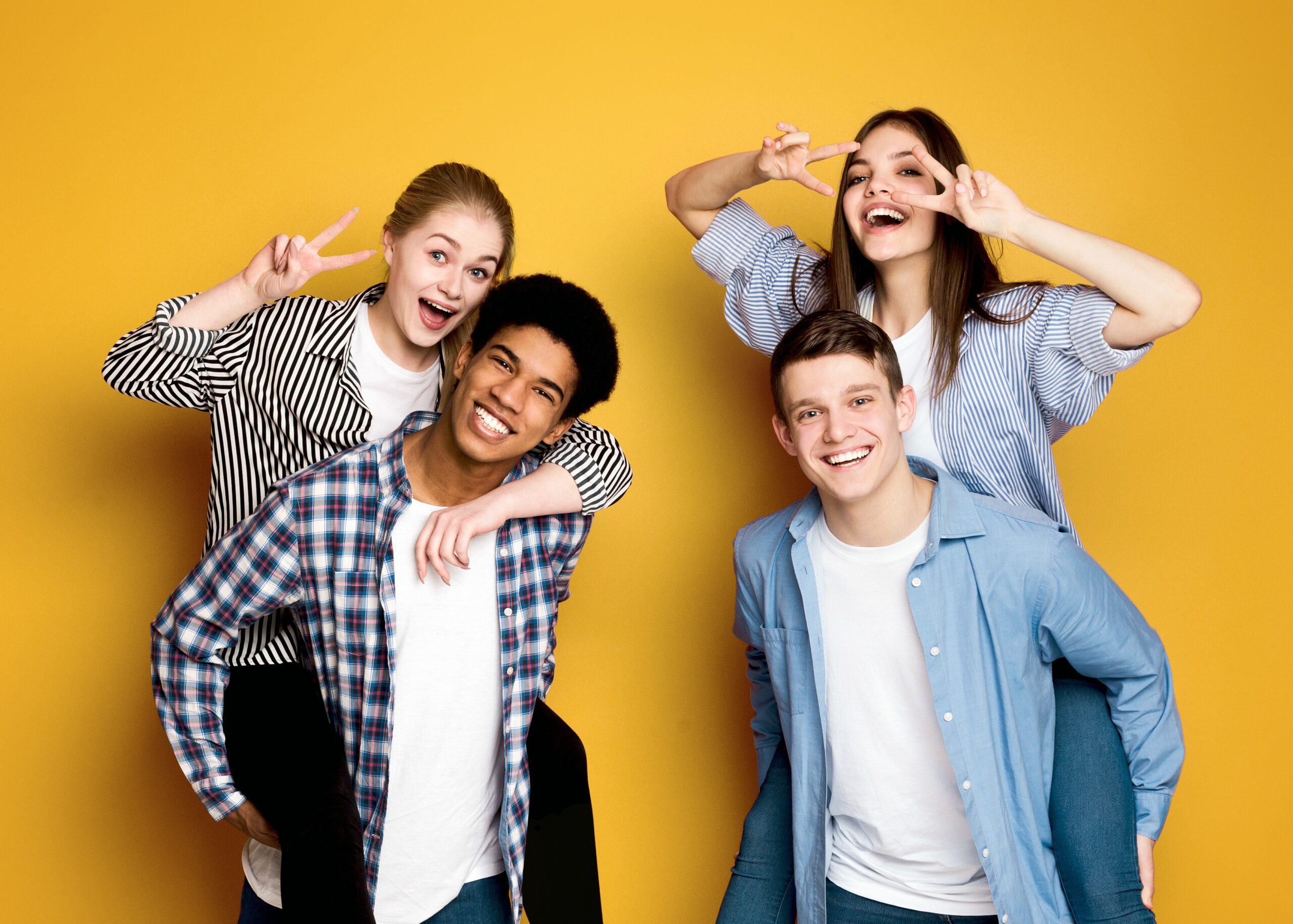 photo of teens posing for a photo